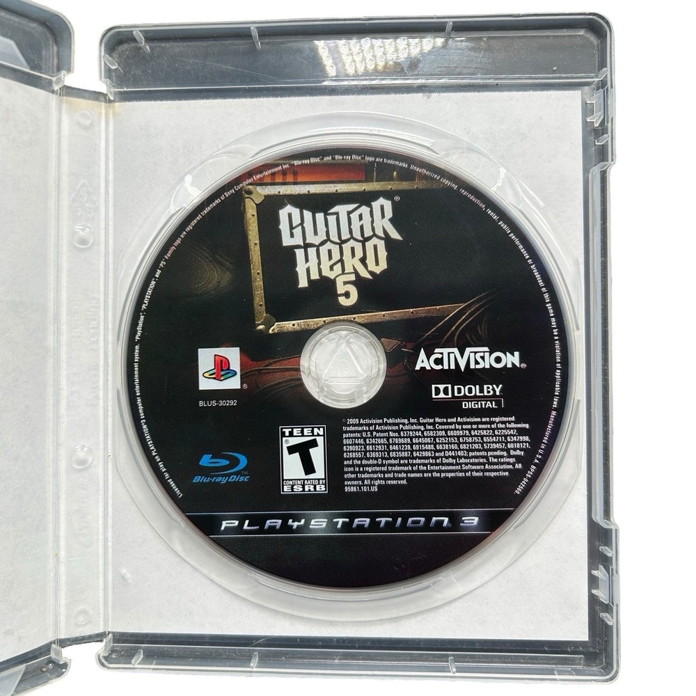Guitar Hero 5 PS3 PlayStation 3 Activision BLUS-30292 Loose Disc Generic Case